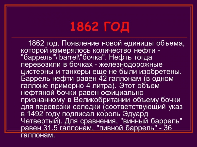 Краткая история нефти