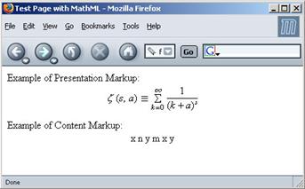 MathML (Mathematical Markup Language)