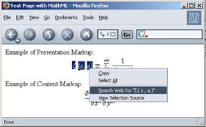 MathML (Mathematical Markup Language)