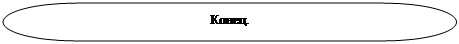 Блок-схема: знак завершения: Конец.