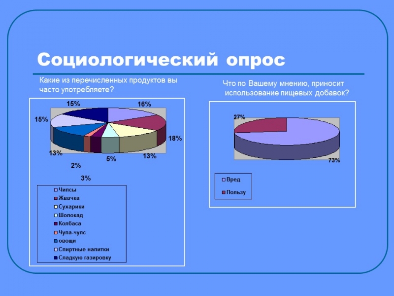 Пищевые добавки 2 Изучение сущности
