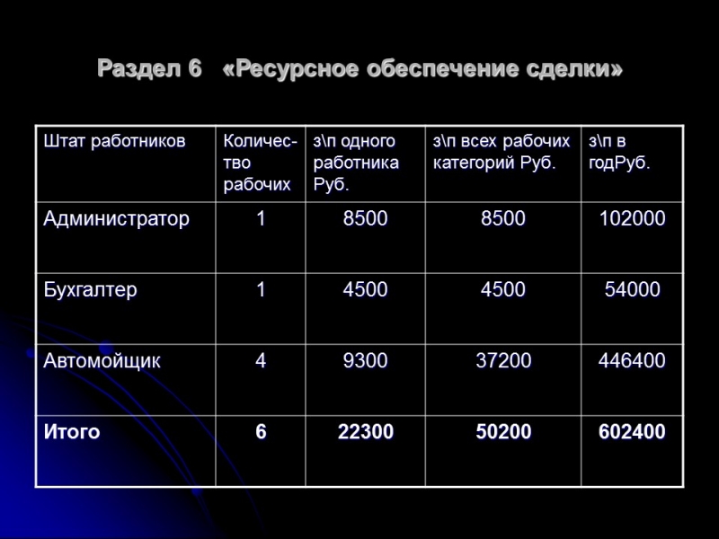 Проектирование деятельности предприятия Автомойка AQUA