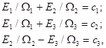Triple-wave ensembles in a thin cylindrical shell